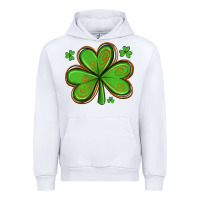White st patricks day shamrock with glitter Urban Hoodie - Artiststas