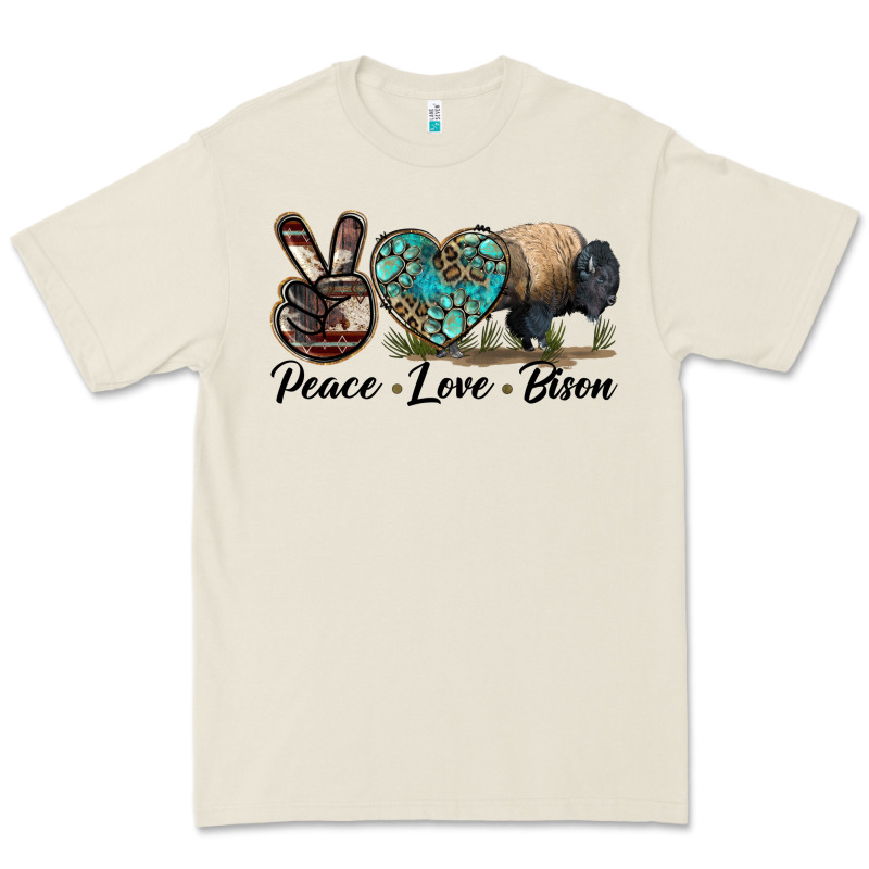 Peace Llve Bison Premium Tee by LillyAllenDesigns | Teevron