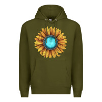 Army Green sunflower gemstone Premium Hoodie - JahusDesignShop