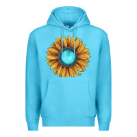 Ocean Blue sunflower gemstone Premium Hoodie - JahusDesignShop