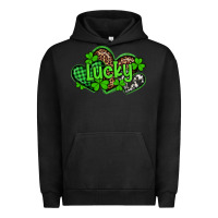Pigment Black st patricks day lucky western hearts Urban Hoodie - Artiststas