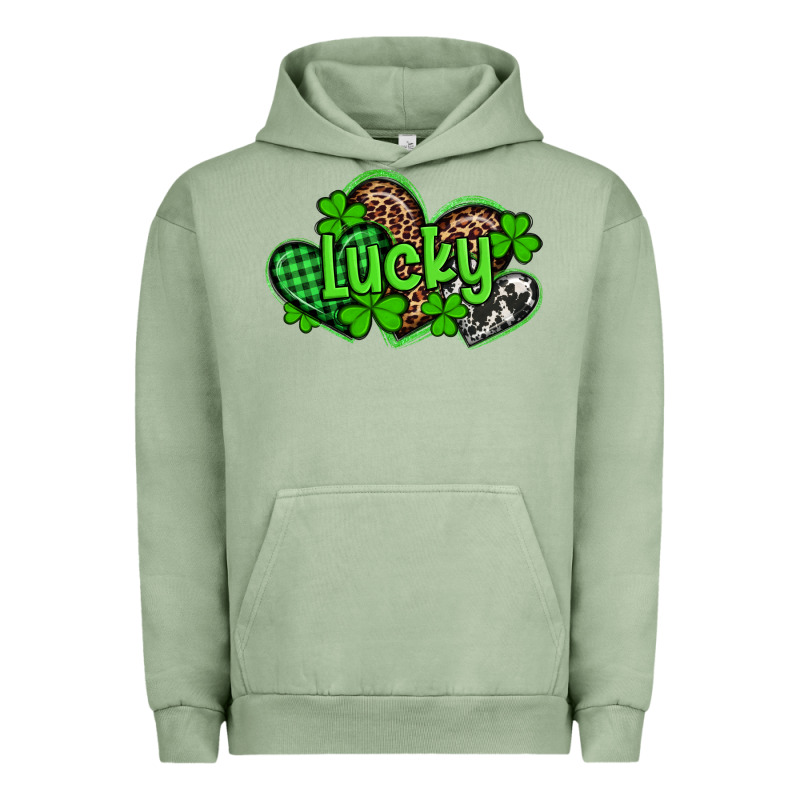 St Patricks Day Lucky Western Hearts Urban Hoodie by Artiststas | Teevron