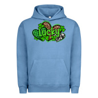 Pigment Pebble Blue st patricks day lucky western hearts Urban Hoodie - Artiststas