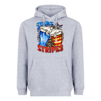 Heather Grey stars and stripes beer Heavyweight Hoodie - Zillion Design Studio