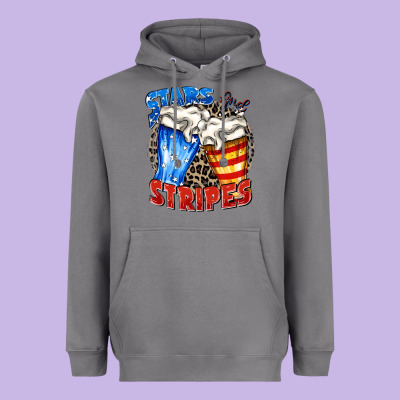 Stars And Stripes Beer Heavyweight Hoodie Designed By Zillion Design Studio