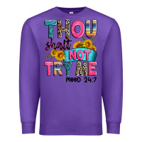 Purple thou shalt not try me mood 24 7 Premium Sweatshirt - Zillion Design Studio