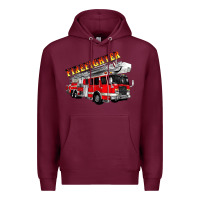Burgundy firefighter fire truck Premium Hoodie - Artiststas