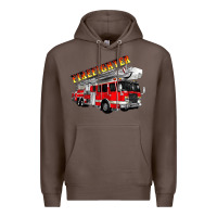 Coffee firefighter fire truck Premium Hoodie - Artiststas