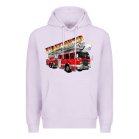Lilac firefighter fire truck Premium Hoodie - Artiststas