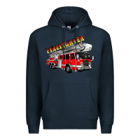 Navy firefighter fire truck Premium Hoodie - Artiststas
