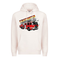 Pale Pink firefighter fire truck Premium Hoodie - Artiststas