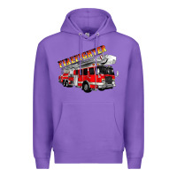 Purple firefighter fire truck Premium Hoodie - Artiststas