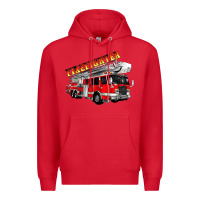 Red firefighter fire truck Premium Hoodie - Artiststas
