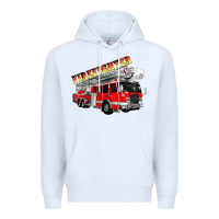 White firefighter fire truck Premium Hoodie - Artiststas