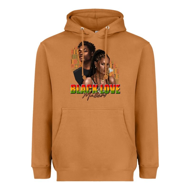 Afro Black Love Matters Heavyweight Hoodie by texasbilliewilder | Teevron