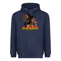 Navy afro black love matters Heavyweight Hoodie - texasbilliewilder
