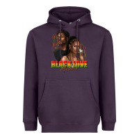 Plum afro black love matters Heavyweight Hoodie - texasbilliewilder