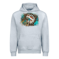 Heather Grey indian headress sunflower leopard Urban Hoodie - AdoDesignShop