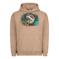 Pigment Burro indian headress sunflower leopard Urban Hoodie - AdoDesignShop