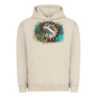 Pigment French Oak indian headress sunflower leopard Urban Hoodie - AdoDesignShop