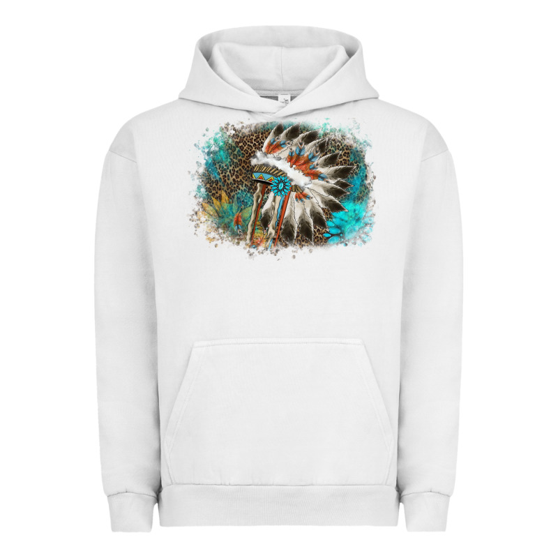 Indian Headress Sunflower Leopard Urban Hoodie by AdoDesignShop | Teevron