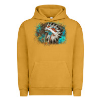 Pigment Peanut Butter indian headress sunflower leopard Urban Hoodie - AdoDesignShop