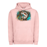 Pigment Salmon indian headress sunflower leopard Urban Hoodie - AdoDesignShop