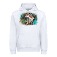 White indian headress sunflower leopard Urban Hoodie - AdoDesignShop