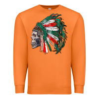 Carrot mexican indian headdress with skull Premium Sweatshirt - RanaPortraitStore
