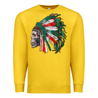 Lemon mexican indian headdress with skull Premium Sweatshirt - RanaPortraitStore