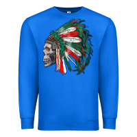 True Royal mexican indian headdress with skull Premium Sweatshirt - RanaPortraitStore