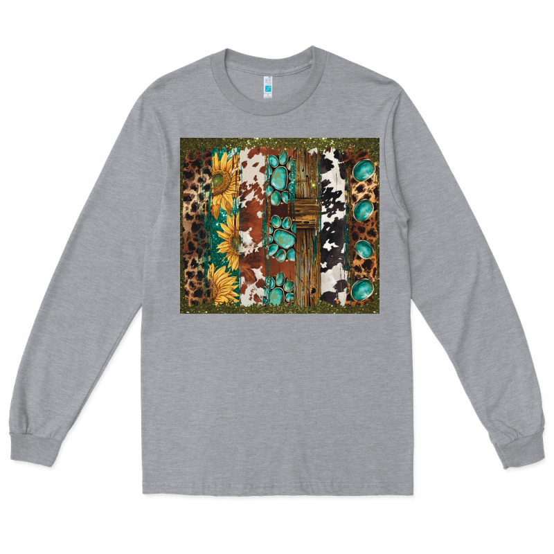 Western Patterns Brushstroke Long Sleeve Tee by BarkalooDesign | Teevron