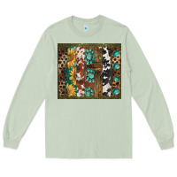 Matcha western patterns brushstroke Long Sleeve Tee - BarkalooDesign