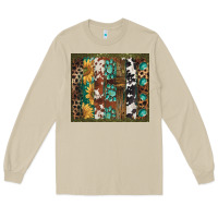 Mushroom western patterns brushstroke Long Sleeve Tee - BarkalooDesign