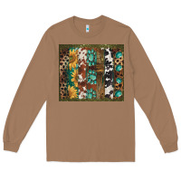 Toasted Coconut western patterns brushstroke Long Sleeve Tee - BarkalooDesign