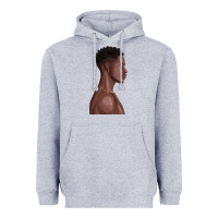 Heather Grey afro black man Heavyweight Hoodie - texasbilliewilder
