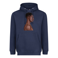 Navy afro black man Heavyweight Hoodie - texasbilliewilder