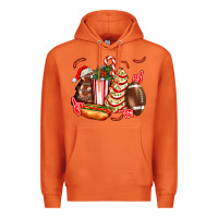Carrot Christmas tree cake American football  ball and hot dogs ado Premium Hoodie - AdoDesignShop