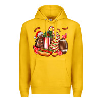 Lemon Christmas tree cake American football  ball and hot dogs ado Premium Hoodie - AdoDesignShop