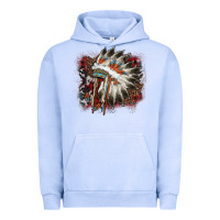 Pigment Grape Ice İndian Headress Cowhide Urban Hoodie - AdoDesignShop