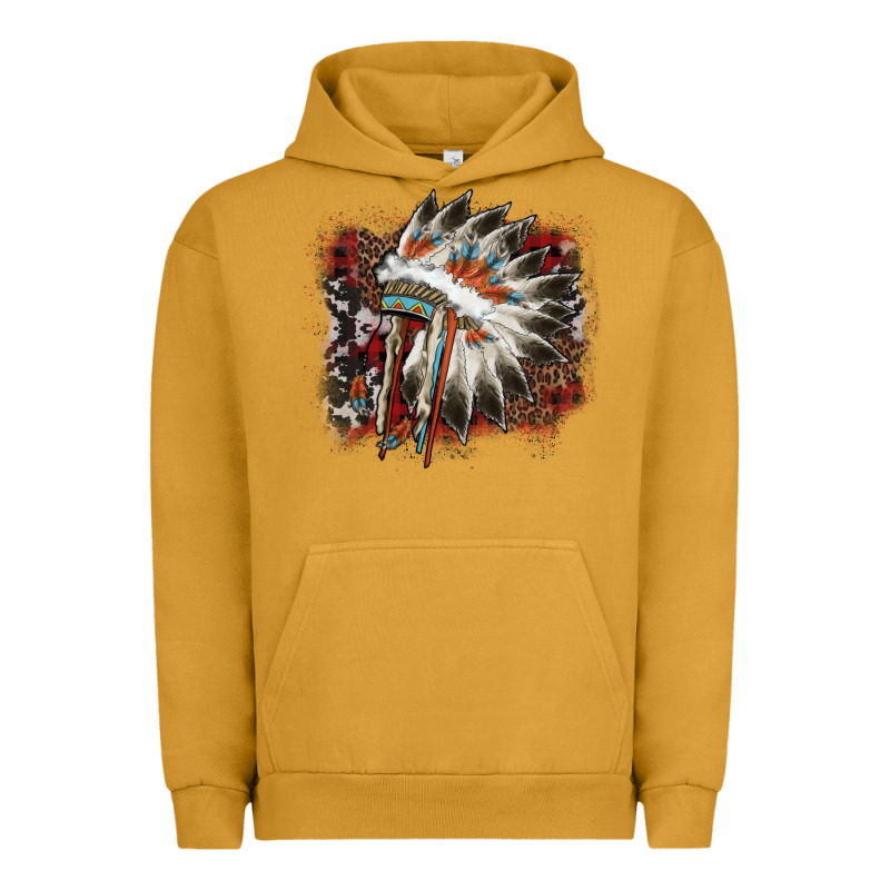 İndian Headress Cowhide Urban Hoodie by AdoDesignShop | Teevron
