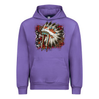 Tulip İndian Headress Cowhide Urban Hoodie - AdoDesignShop