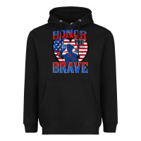 Black honor the brave Heavyweight Hoodie - Zillion Design Studio