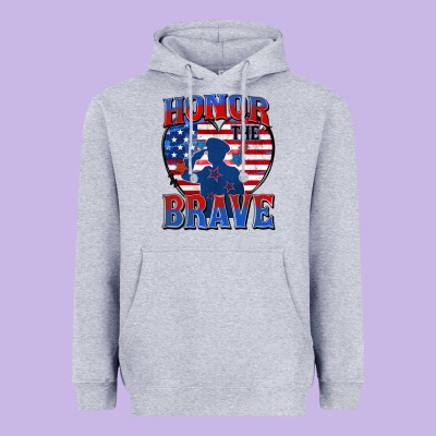 Honor The Brave Heavyweight Hoodie Designed By Zillion Design Studio