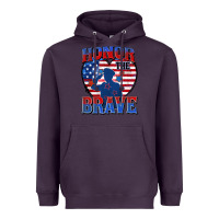 Plum honor the brave Heavyweight Hoodie - Zillion Design Studio
