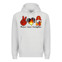 Dove Grey peace love firefighter Premium Hoodie - Artiststas