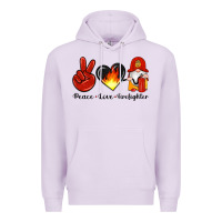 Lilac peace love firefighter Premium Hoodie - Artiststas