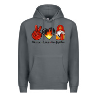 Rock peace love firefighter Premium Hoodie - Artiststas
