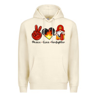 Sandshell peace love firefighter Premium Hoodie - Artiststas