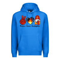 True Royal peace love firefighter Premium Hoodie - Artiststas